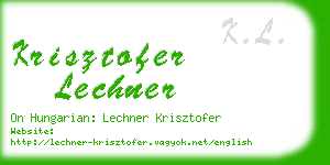 krisztofer lechner business card